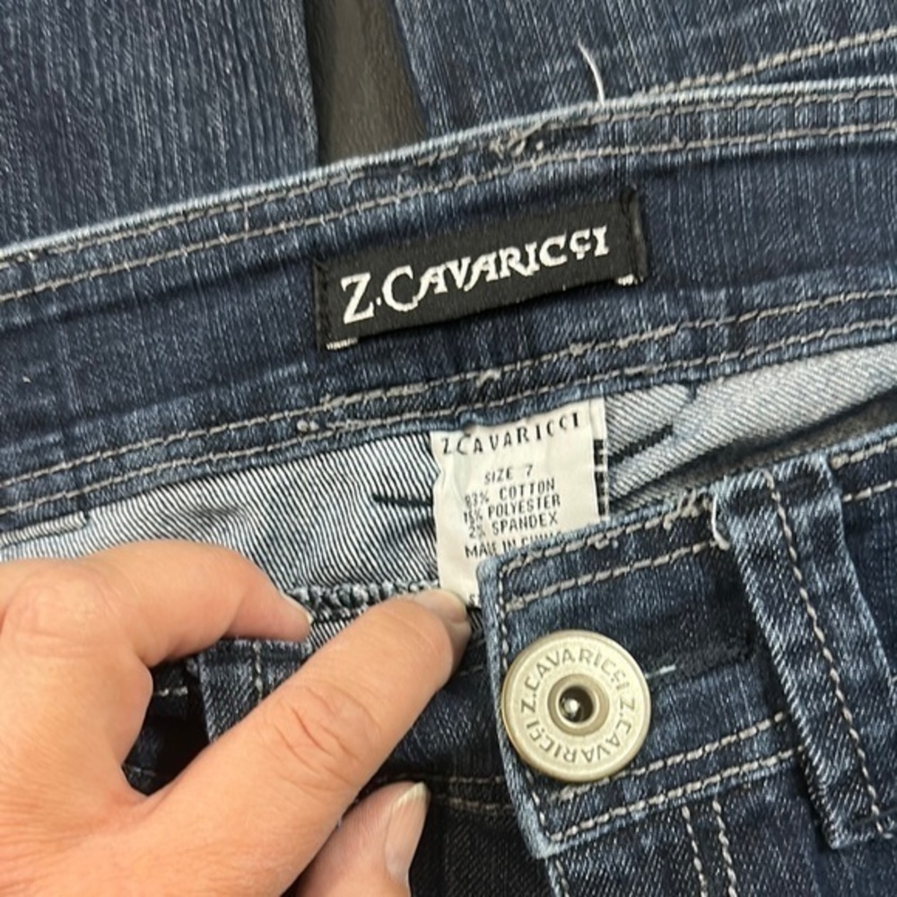 60. Z. Cavaricci women’s modern Blue Wide Leg trouser Jeans size 7